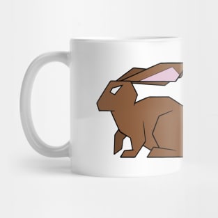 Angled rabbit - brown Mug